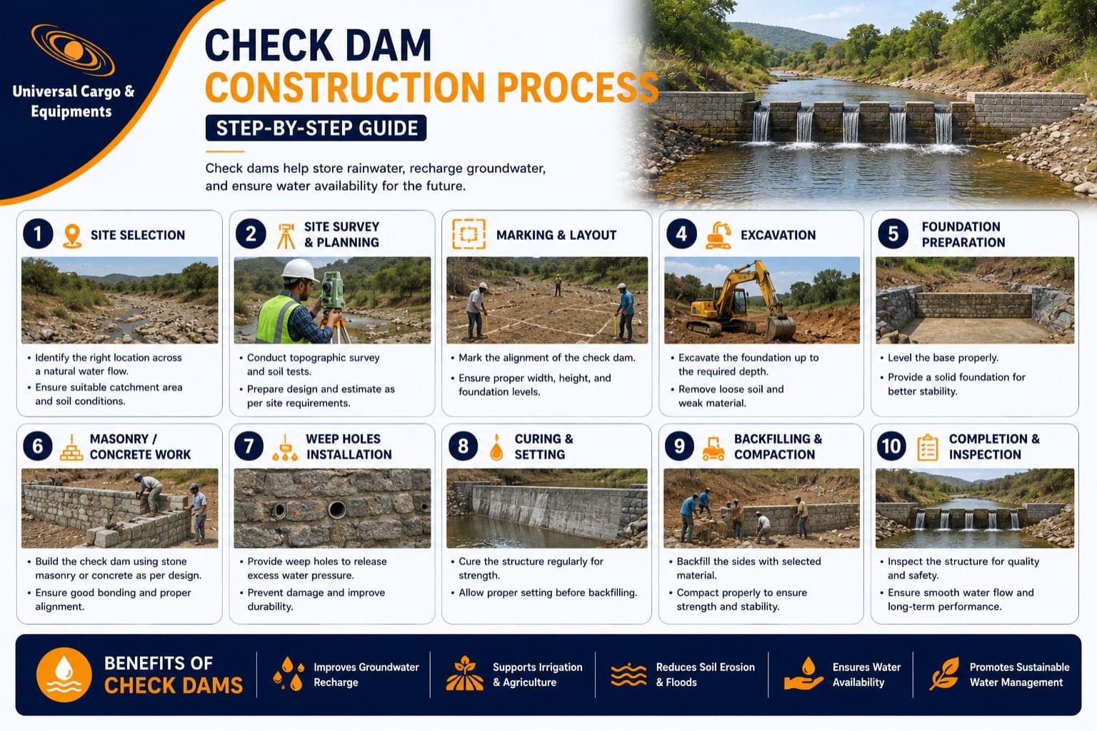 Check Dam Construction Process (Step-by-Step Guide)